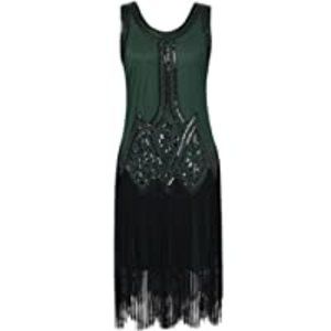 PrettyGuide Women's Gatsby Dress 1920s Beaded Fringed Inspired Cocktail Flapper